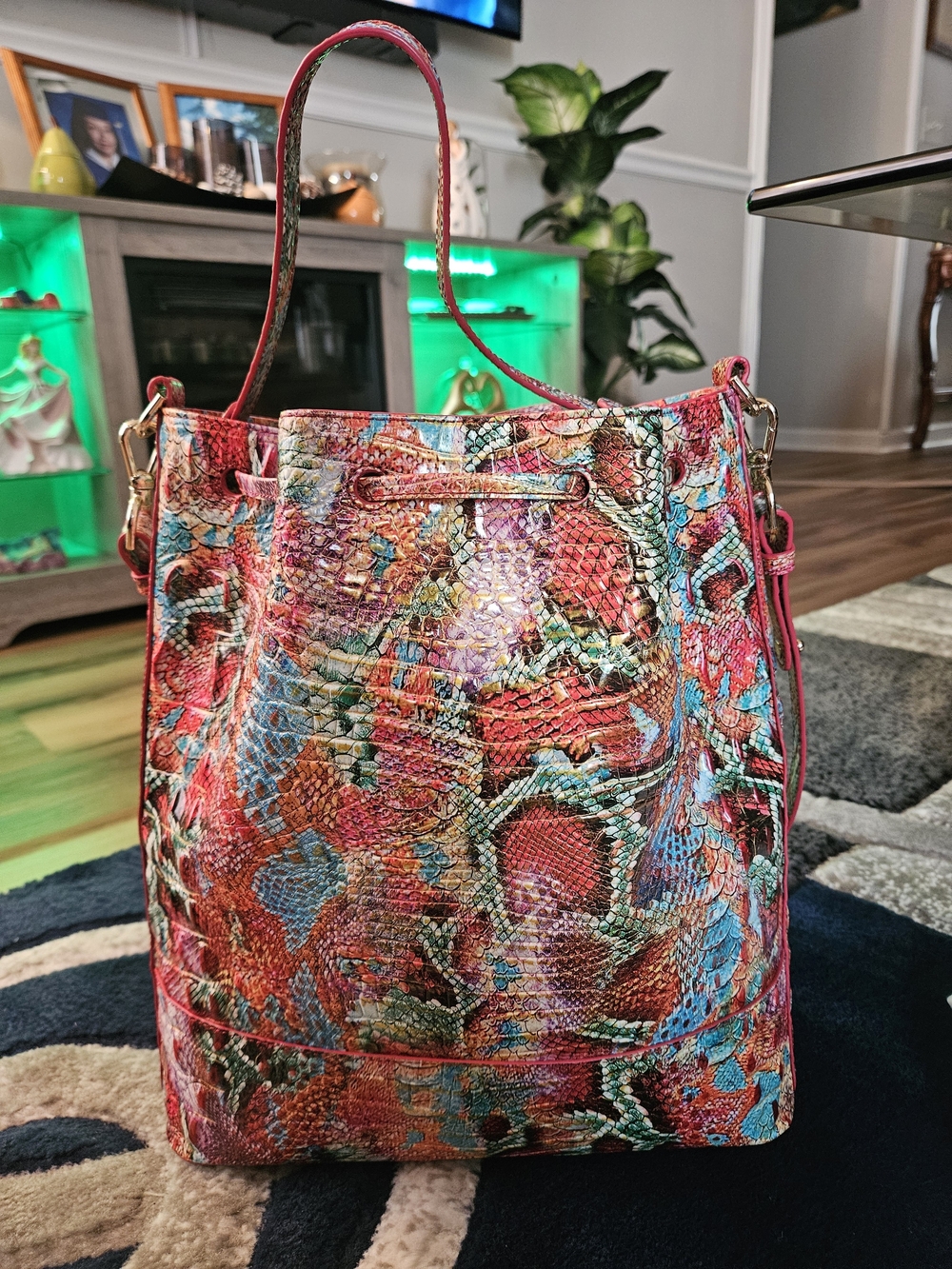 Brahmin Reservoir Drawstring Bucket Bag - Picture 2 of 5